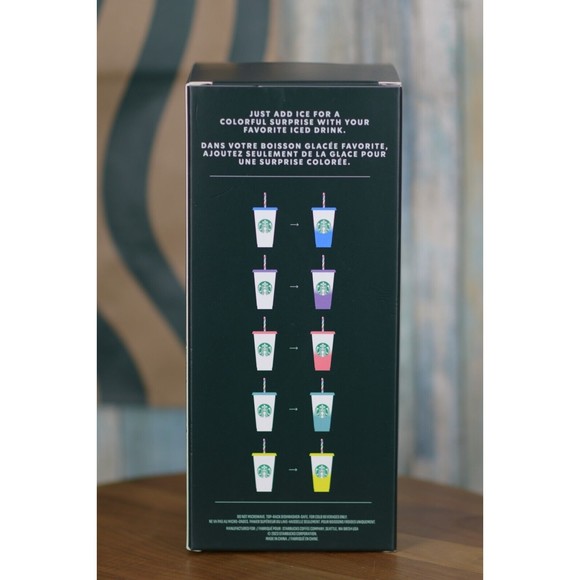 Starbucks Mystery Color Changing Reusable Cold Cups 24oz (5 pack) New - Picture 4 of 6